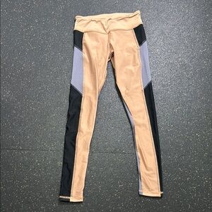 Stylish Tan and Black Leggings